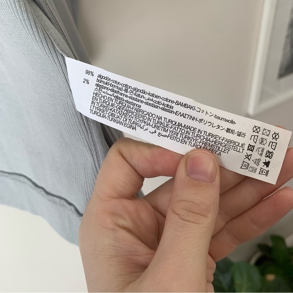 ZARA Gray Ribbed Open Front Cardigan Sweater Size US XL - Picture 8 of 8